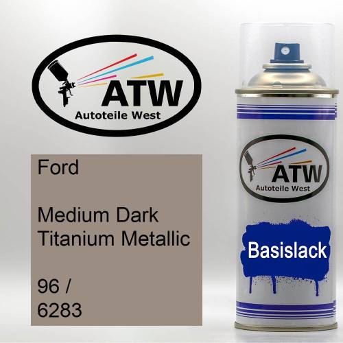 Ford, Medium Dark Titanium Metallic, 96 / 6283: 400ml Sprühdose, von ATW Autoteile West.